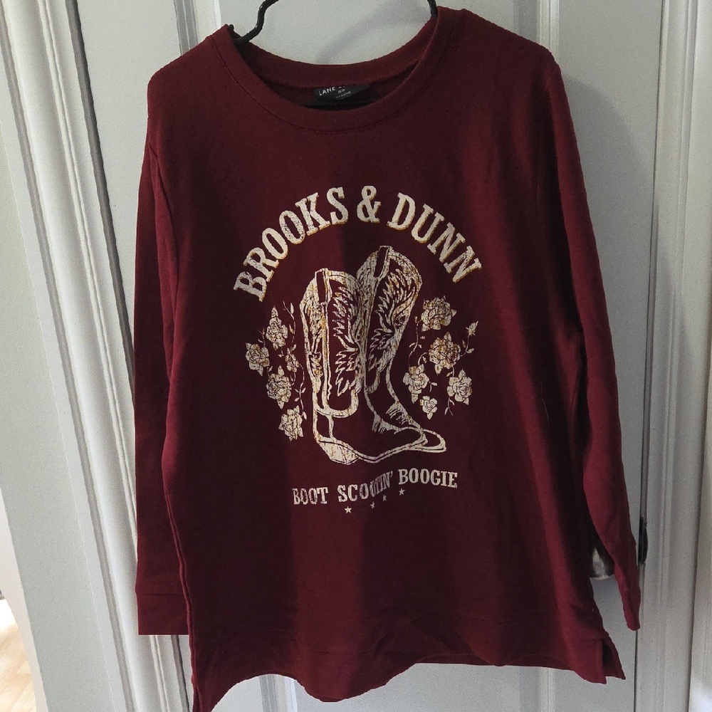 Kids Maroon Graphic Top
